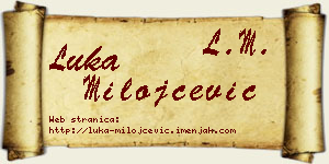 Luka Milojčević vizit kartica